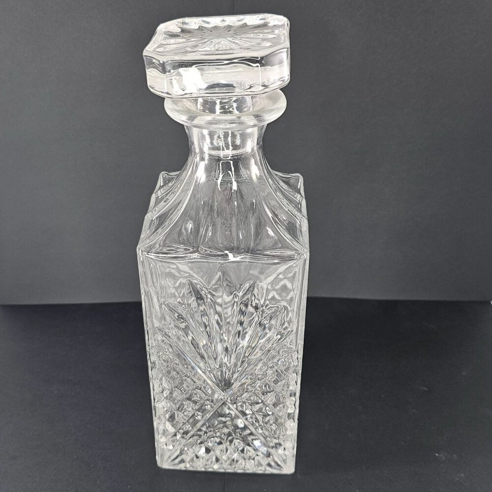Vintage Cut Glass Whiskey Decanter With Stopper